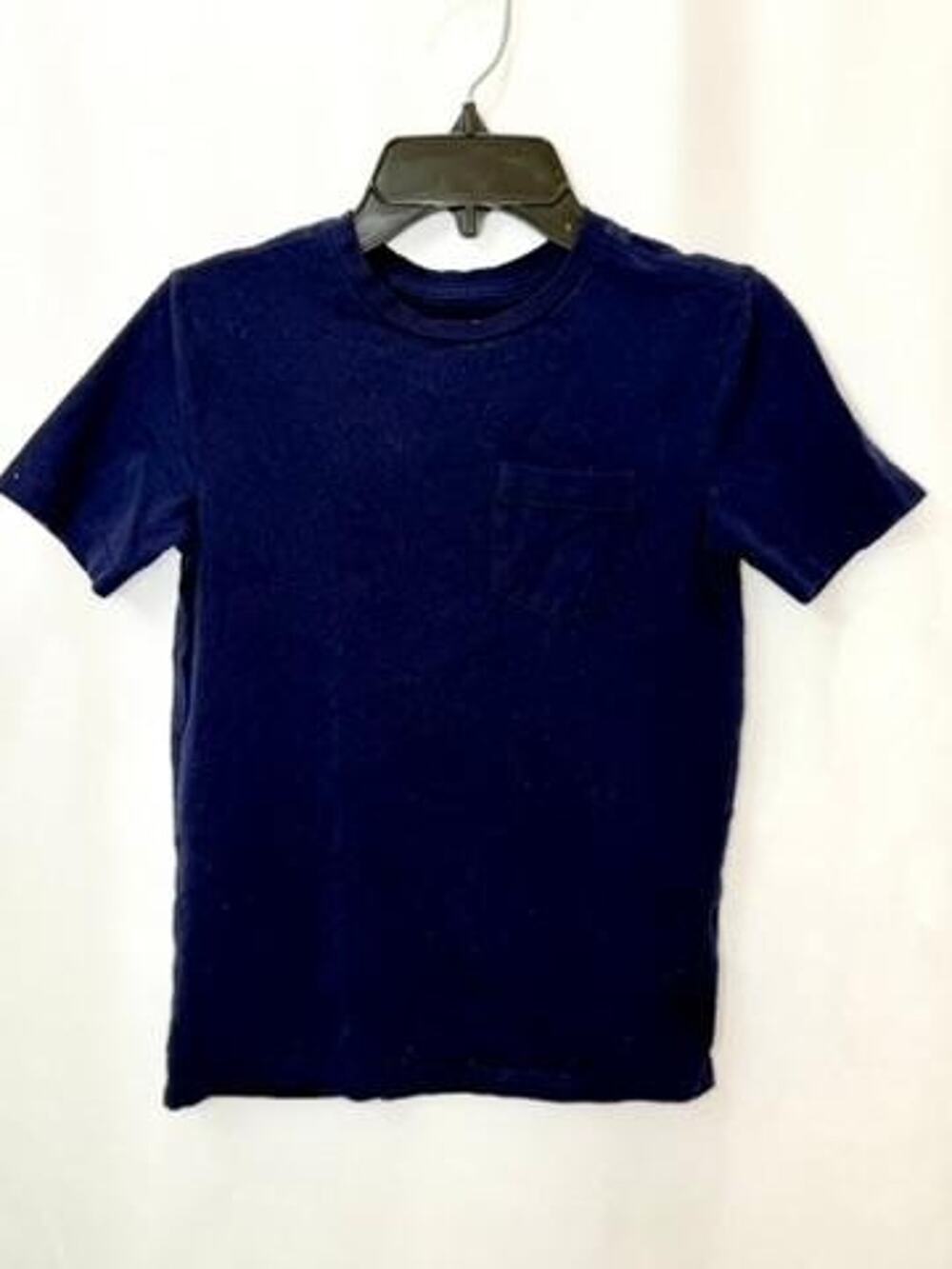 Tommy Bahama Boys T-Shirt Size M 7/8 Navy Blue Cotton Blend Pocket Tee